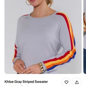 Gray Striped Sweater